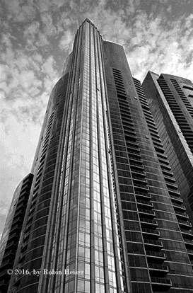 high rise in black & white